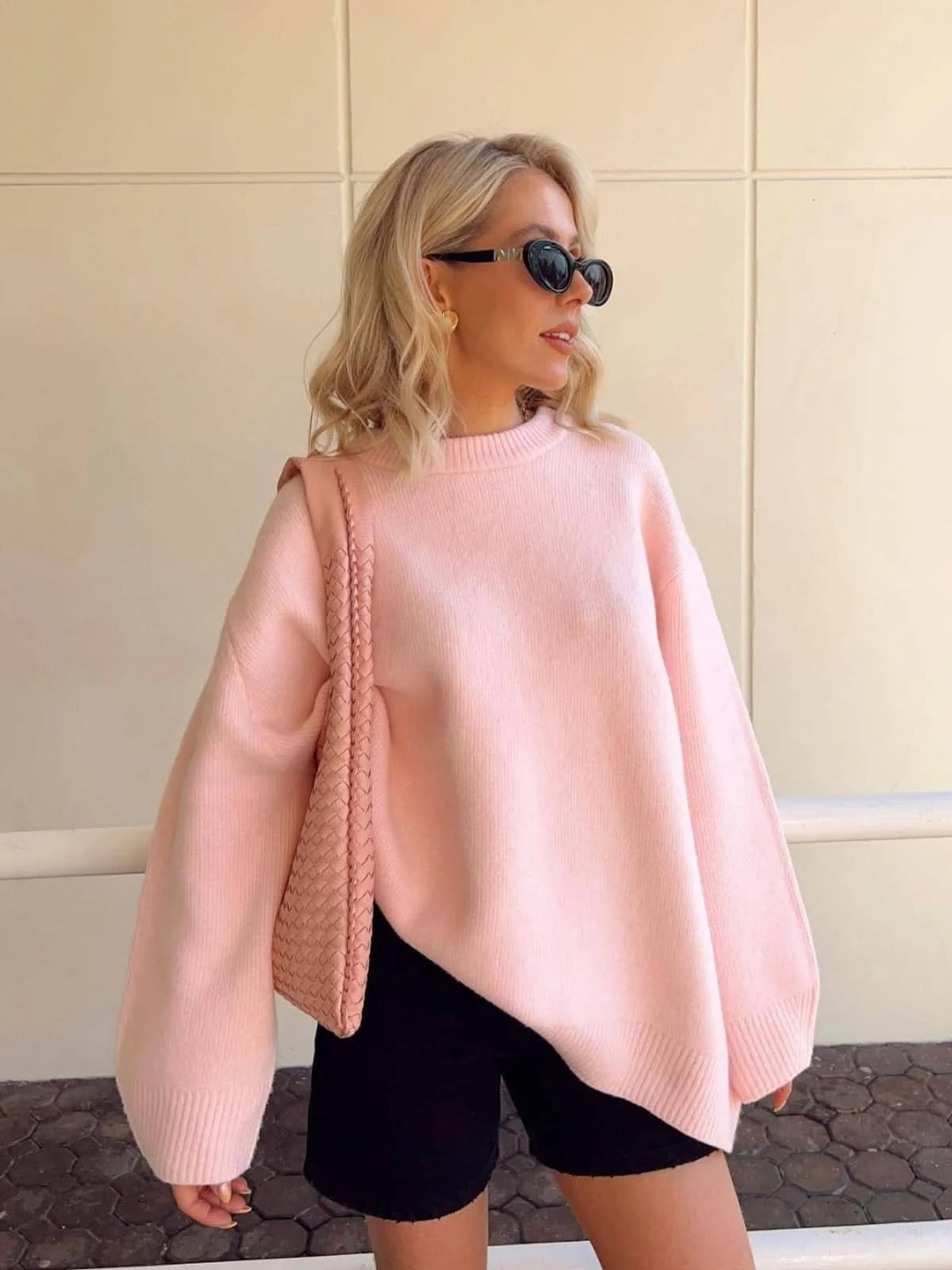 Oversized Pullover Damen mit weitem Schnitt und langen Ärmeln - 2
