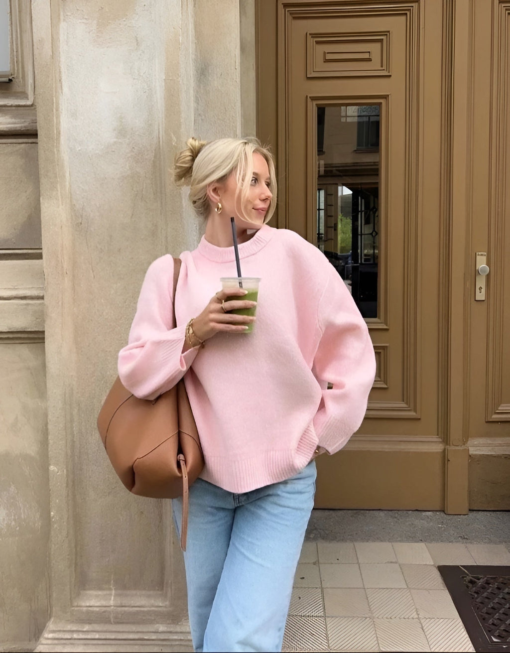 Oversized Pullover Damen mit weitem Schnitt und langen Ärmeln - 3