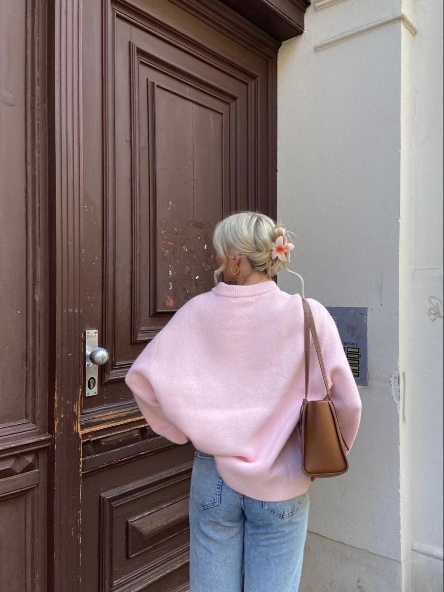 Oversized Pullover Damen mit weitem Schnitt und langen Ärmeln - 5