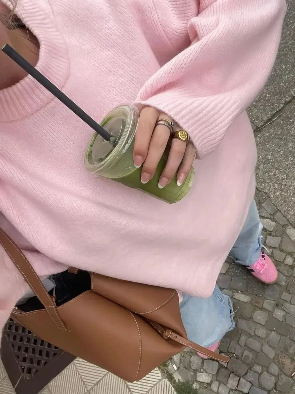 Oversized Pullover Damen mit weitem Schnitt und langen Ärmeln - 7