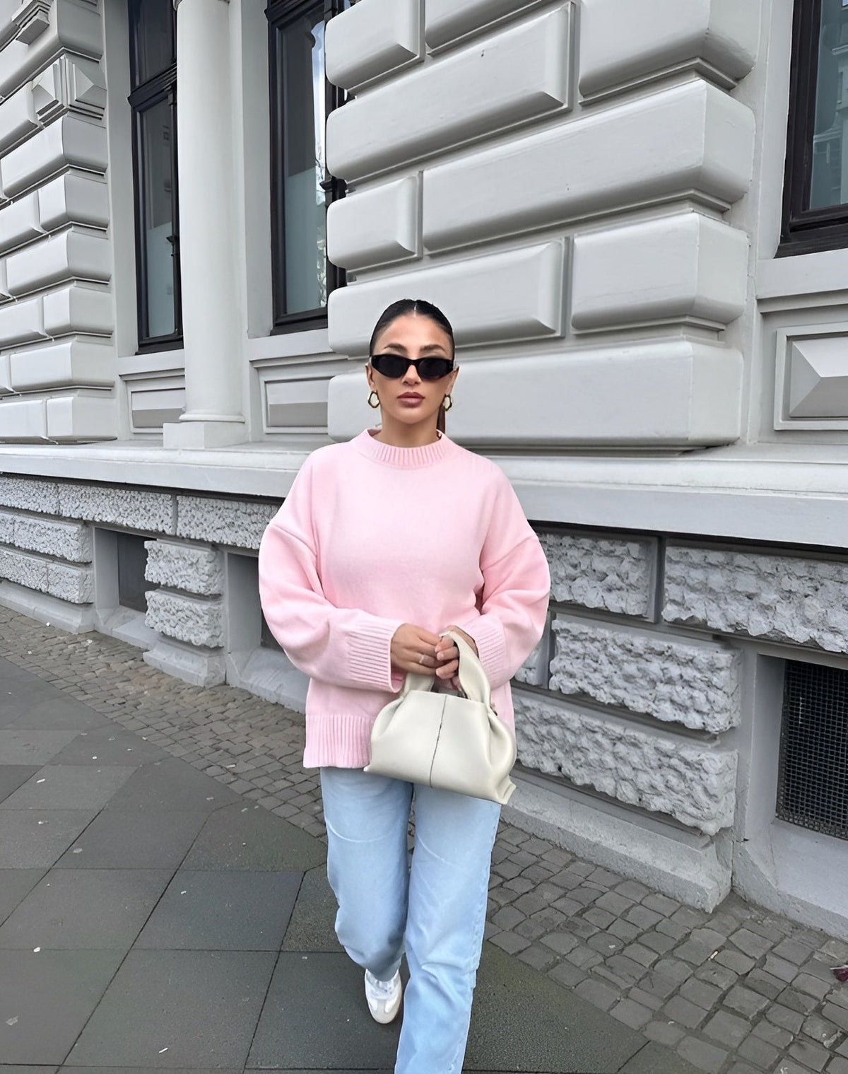 Oversized Pullover Damen mit weitem Schnitt und langen Ärmeln - 8