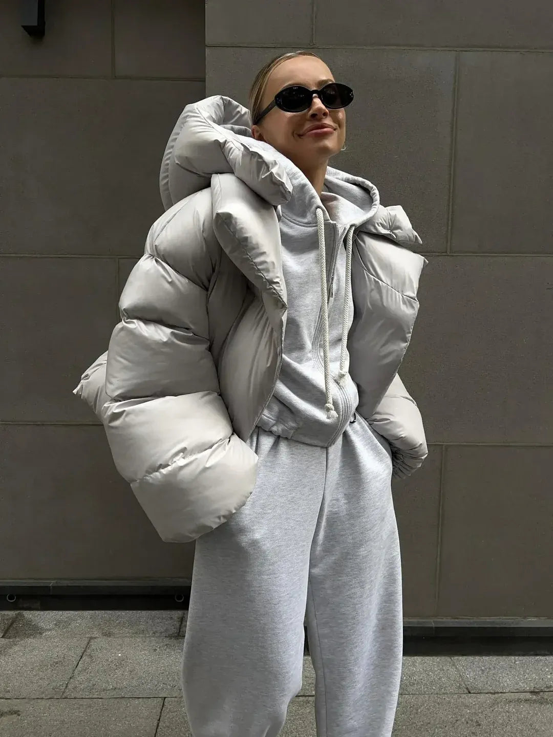 Damen Pufferjacke mit hohem Kragen und lässigem Schnitt - 5