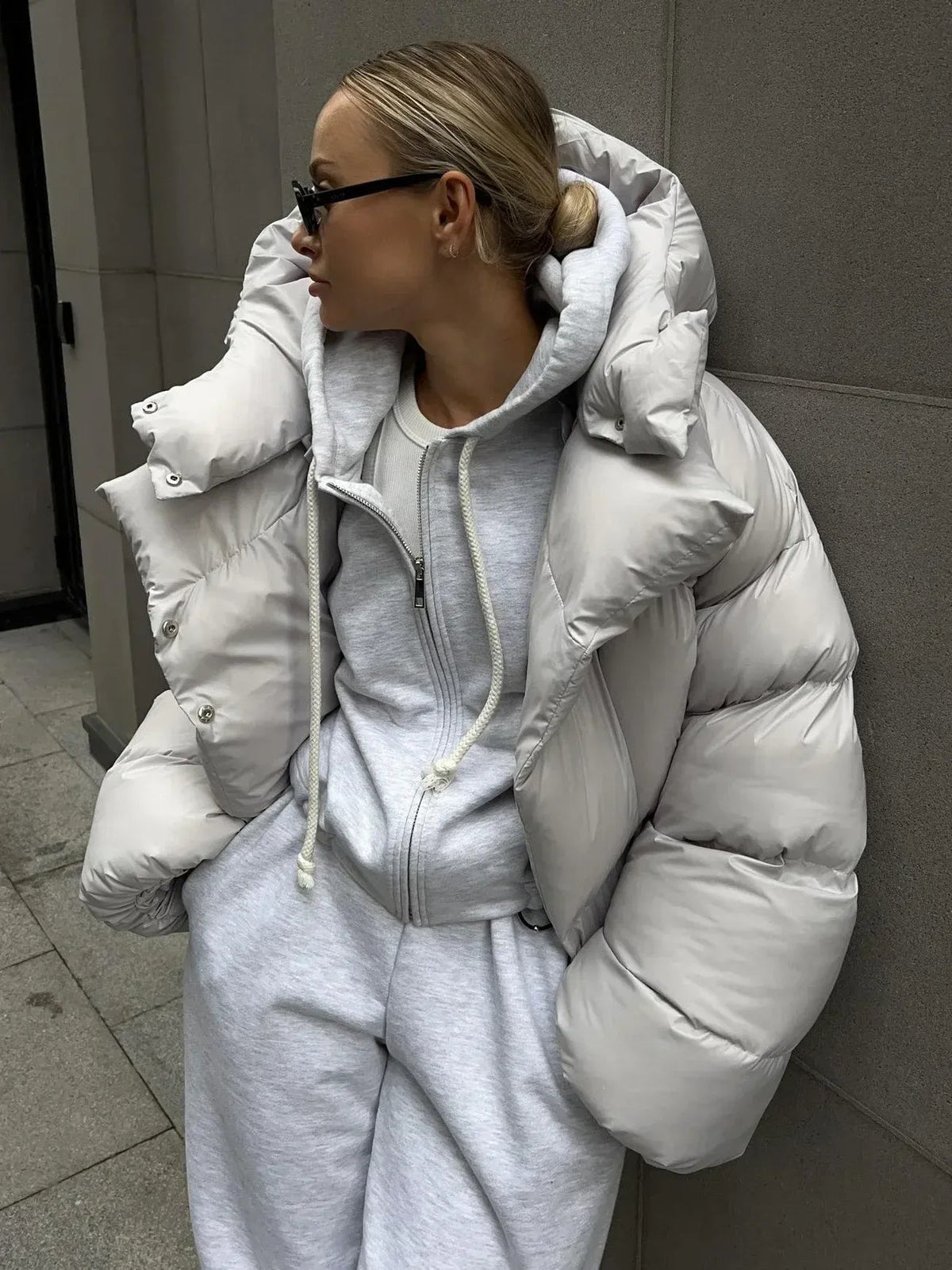 Damen Pufferjacke mit hohem Kragen und lässigem Schnitt - 6