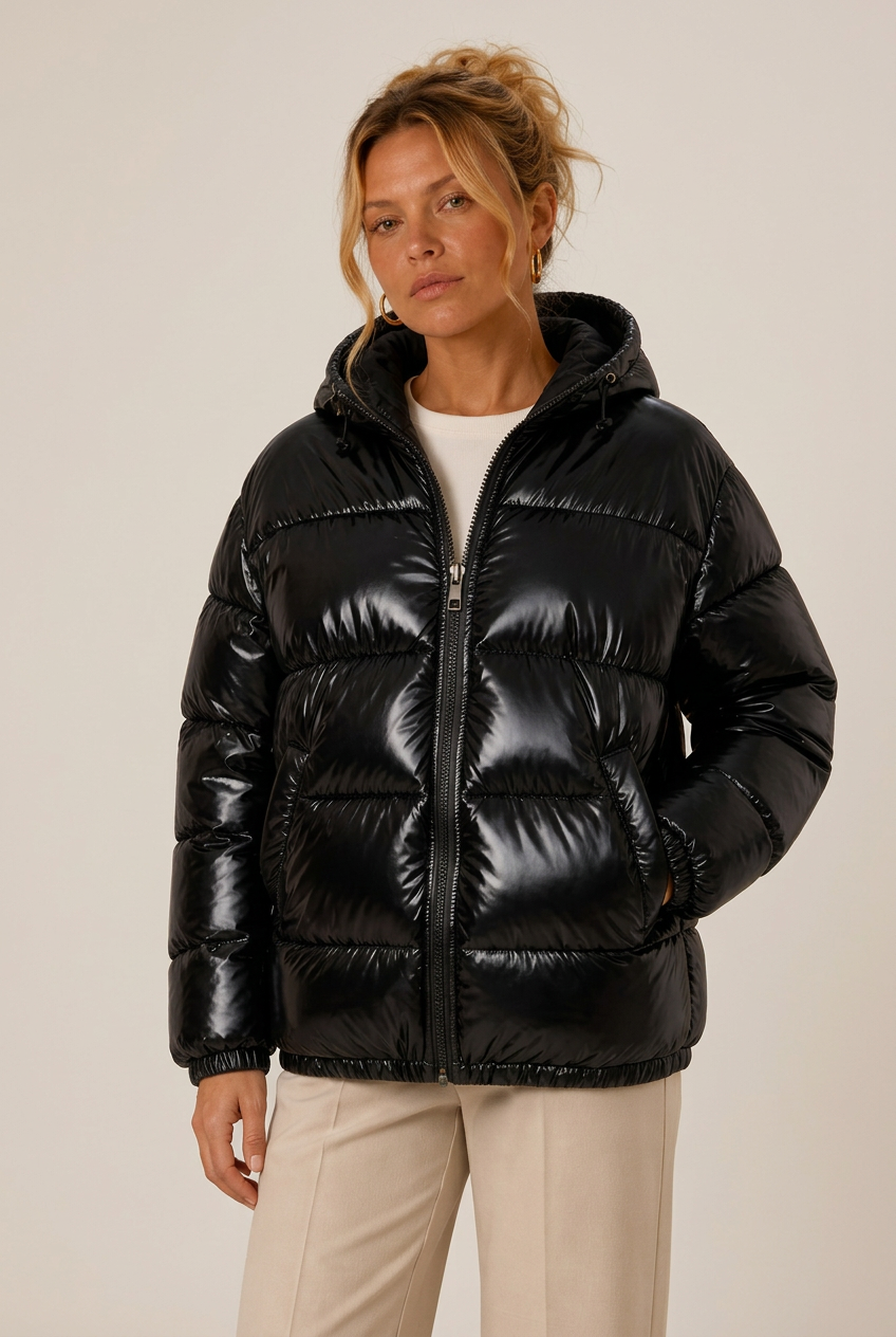 Damenjacke mit Kapuze in lässigem Schnitt und praktischen Taschen - 1