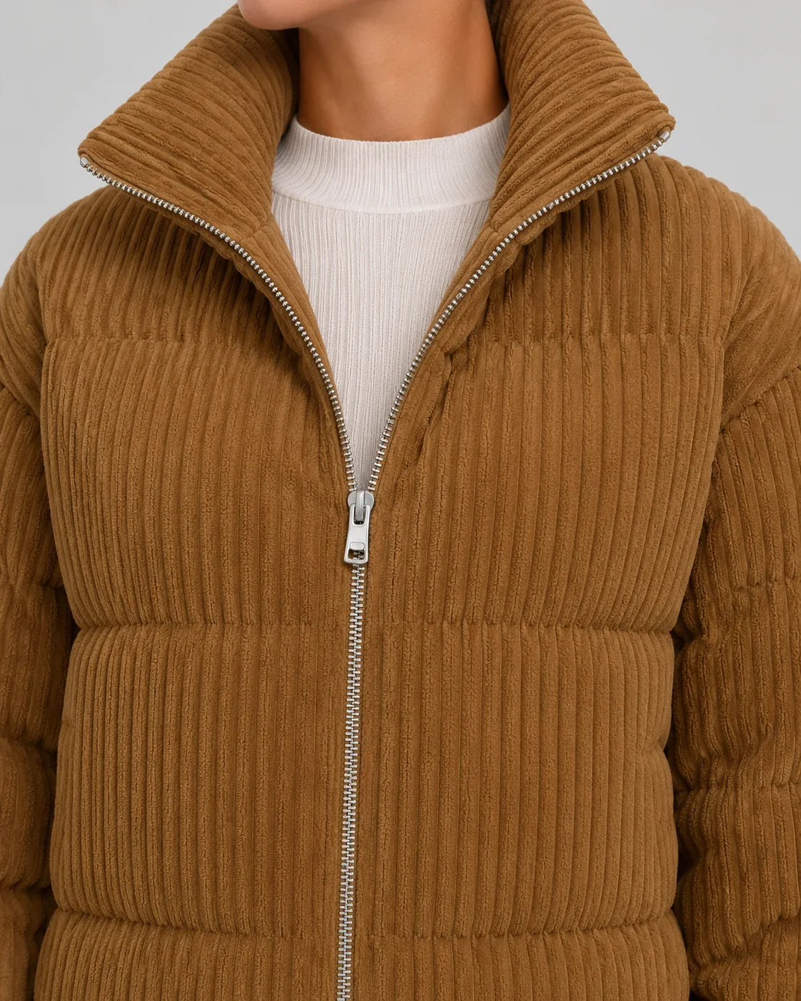 Damen Steppjacke mit hohem Stehkragen und Reißverschluss - 6