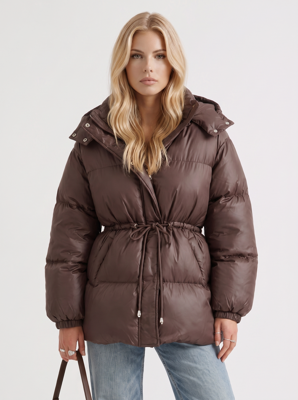 Damenjacke mit Kapuze und taillierter Passform - 1