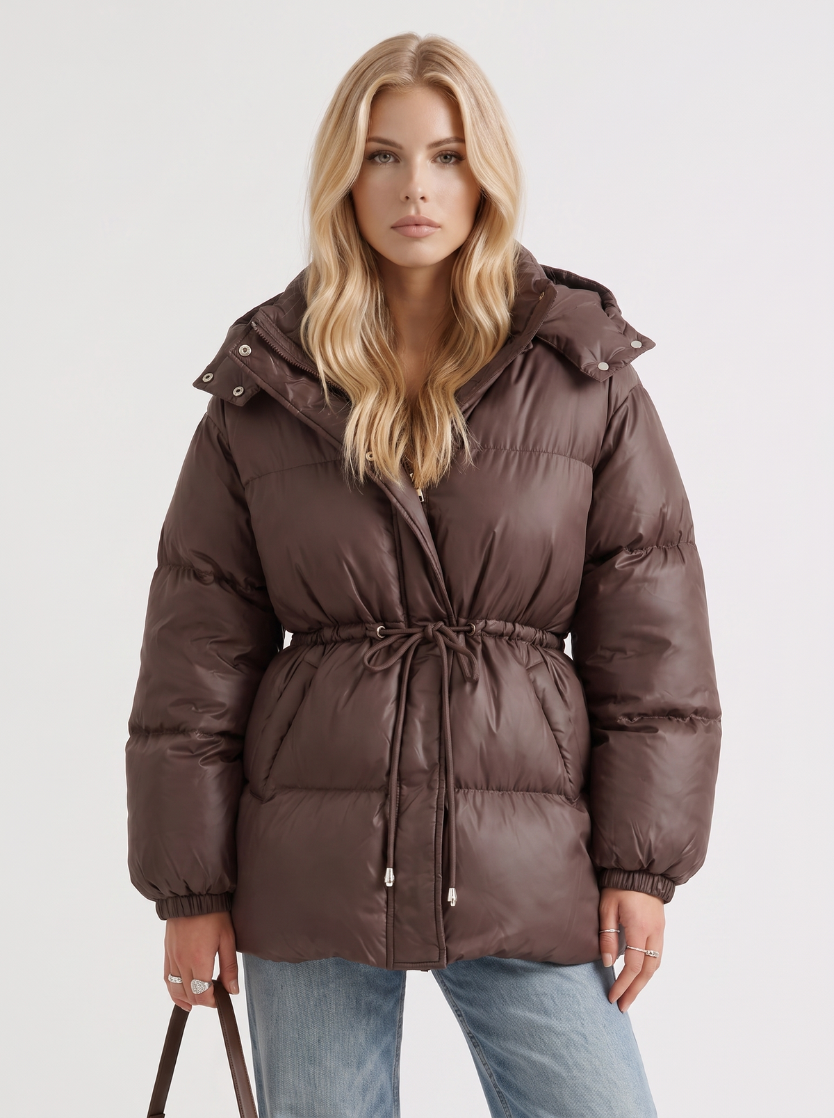 Damenjacke mit Kapuze und taillierter Passform - 1