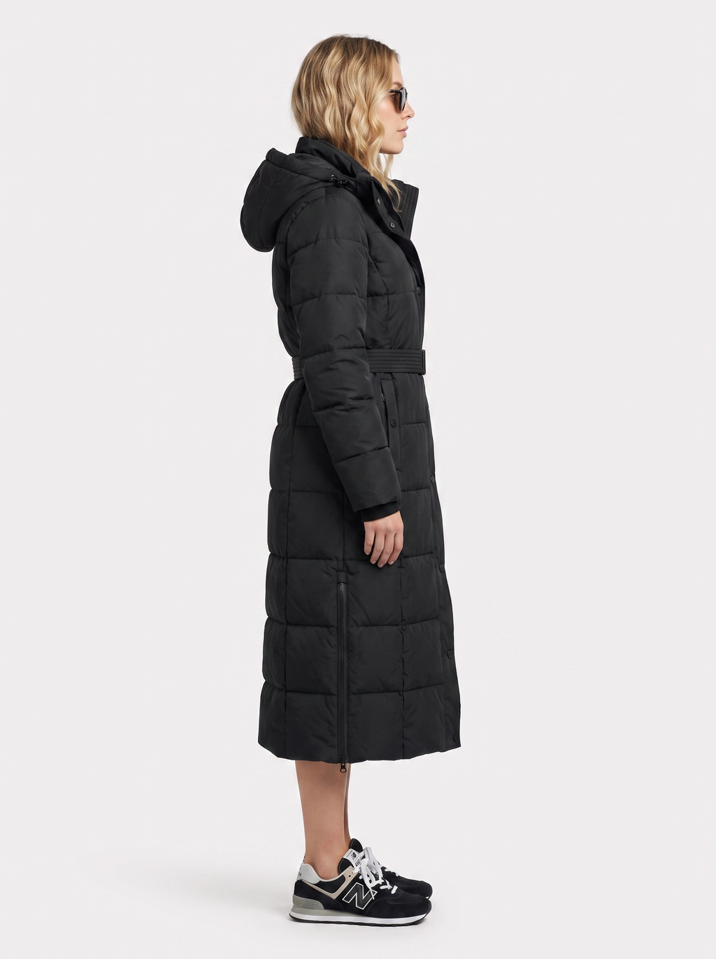 Damen Wintermantel mit Kapuze und eleganter Länge - 4
