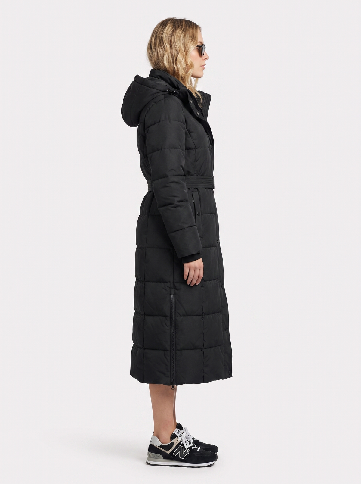 Damen Wintermantel mit Kapuze und eleganter Länge - 4