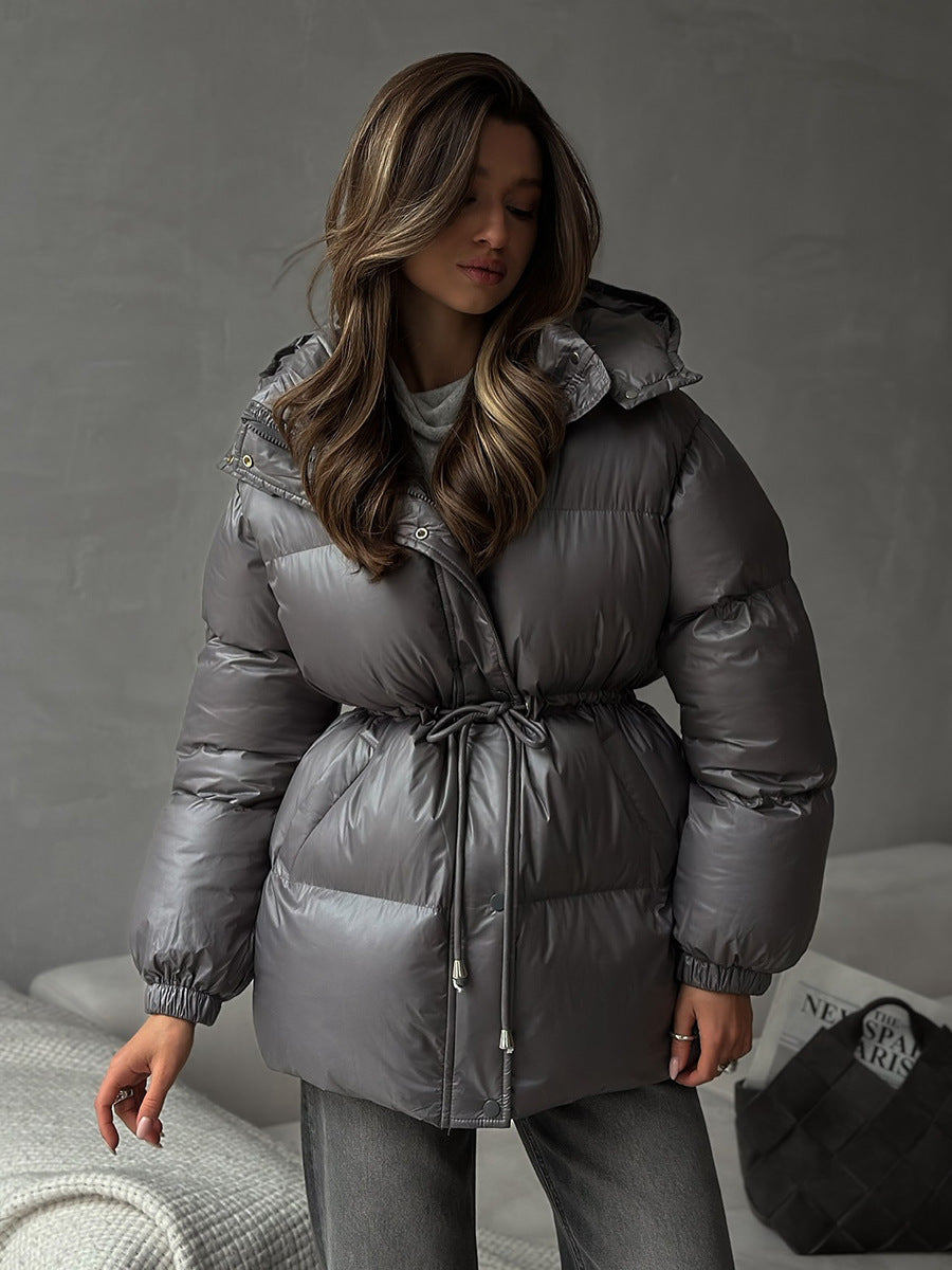 Damenjacke mit Kapuze und taillierbarem Schnitt - 9
