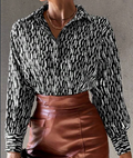 Bluse Damen mit modernem Schnitt und lässigem Kragen - 1