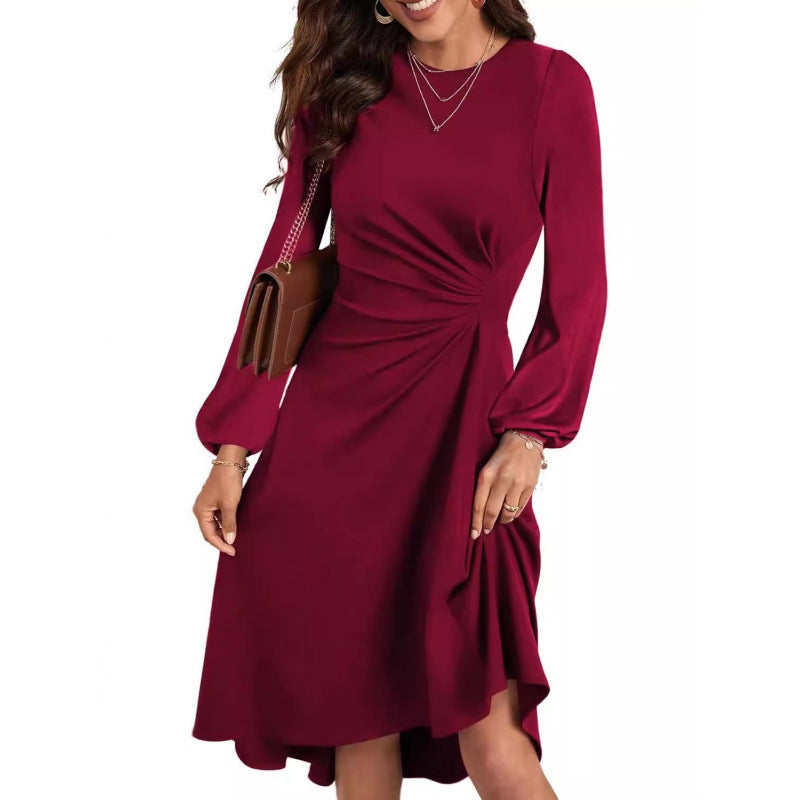 Damen Kleid mit langen Ärmeln und figurschmeichelndem Schnitt - 4
