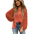 Bluse Damen mit weitem Schnitt und Puffärmeln - 4
