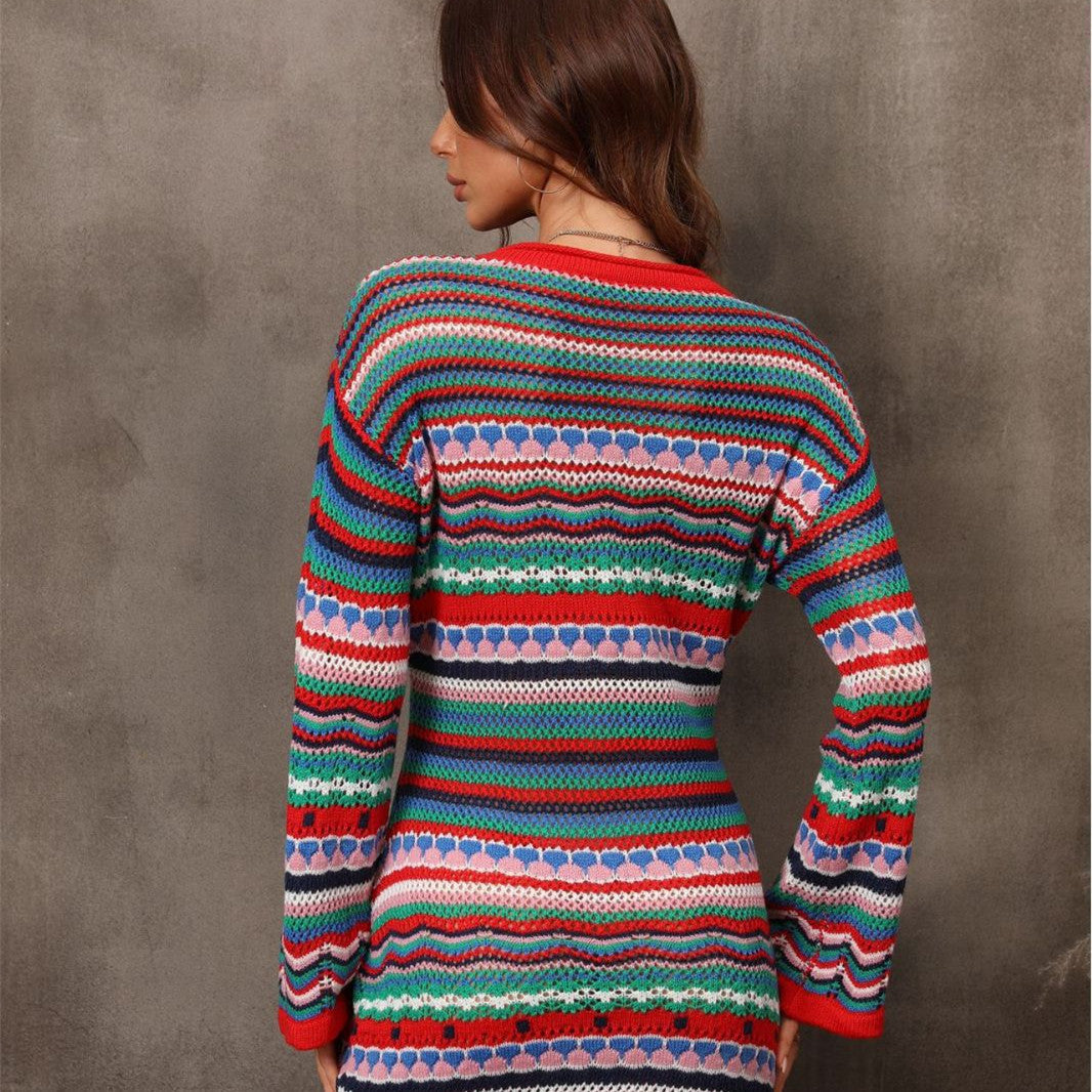 Kleid Damen mit lässigem Schnitt und weitem Ärmel - 2