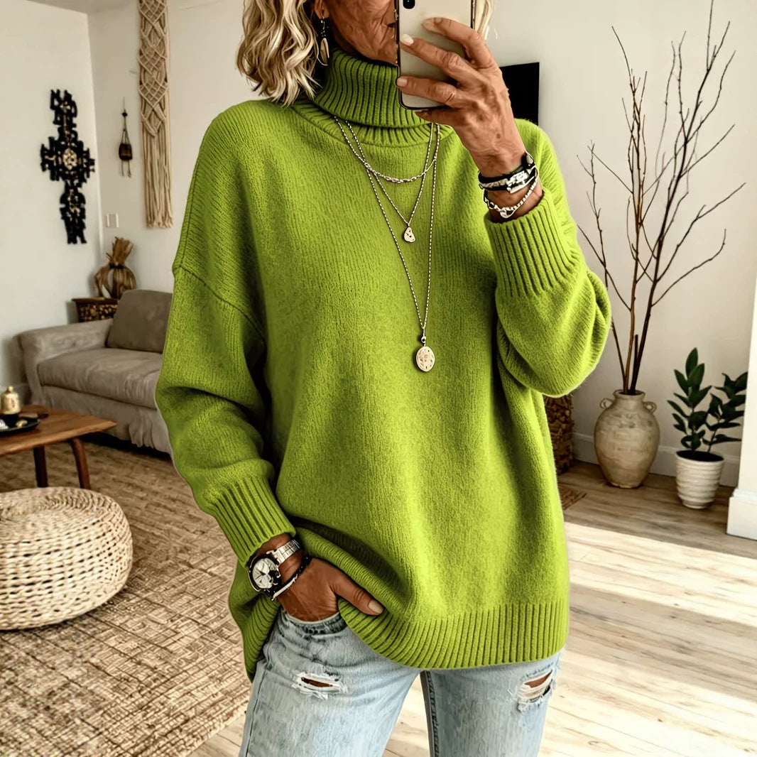 Damenpullover mit Stehkragen und legerer Passform - J&B - 3