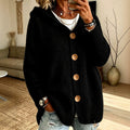 Damen Cardigan mit Kapuze und Knopfverschluss - 6