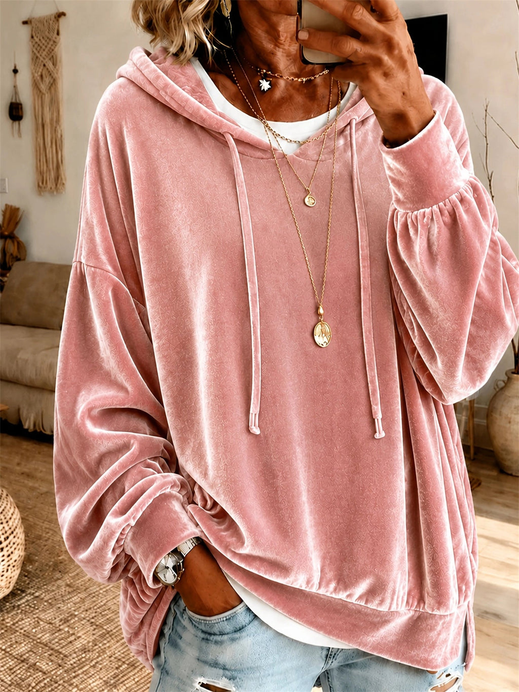 Hoodie Damen mit lockerer Passform und praktischer Kapuze - 3