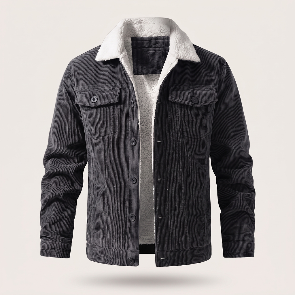 Herrenjacke mit Sherpa-Kragen und lässigem Schnitt - 6