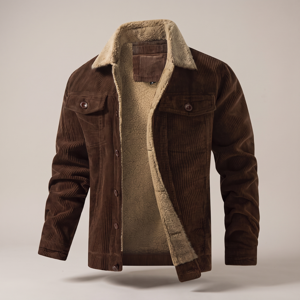 Herrenjacke mit Sherpa-Kragen und lässigem Schnitt - 10