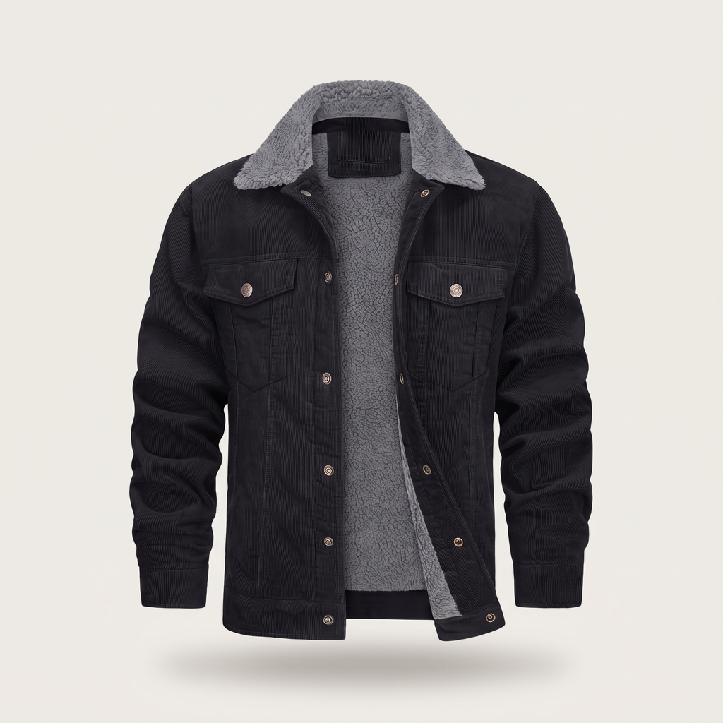 Herrenjacke mit Sherpa-Kragen und lässigem Schnitt - 11