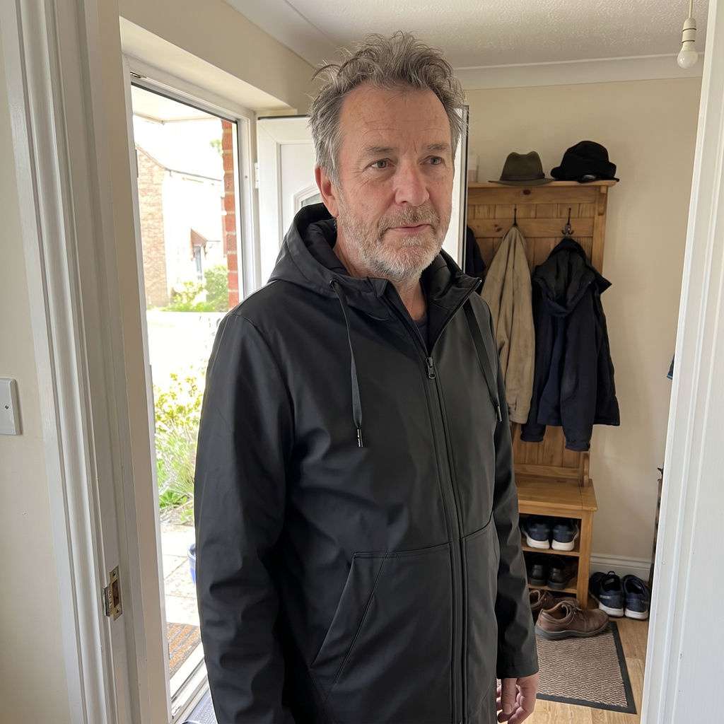 Herrenjacke mit Kapuze und praktischen Taschen - 2