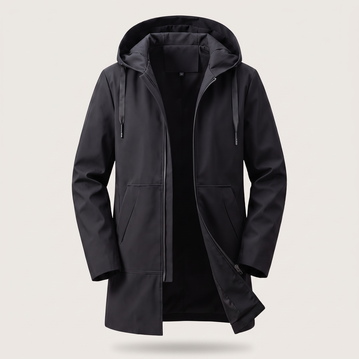 Herrenjacke mit Kapuze und praktischen Taschen - 4