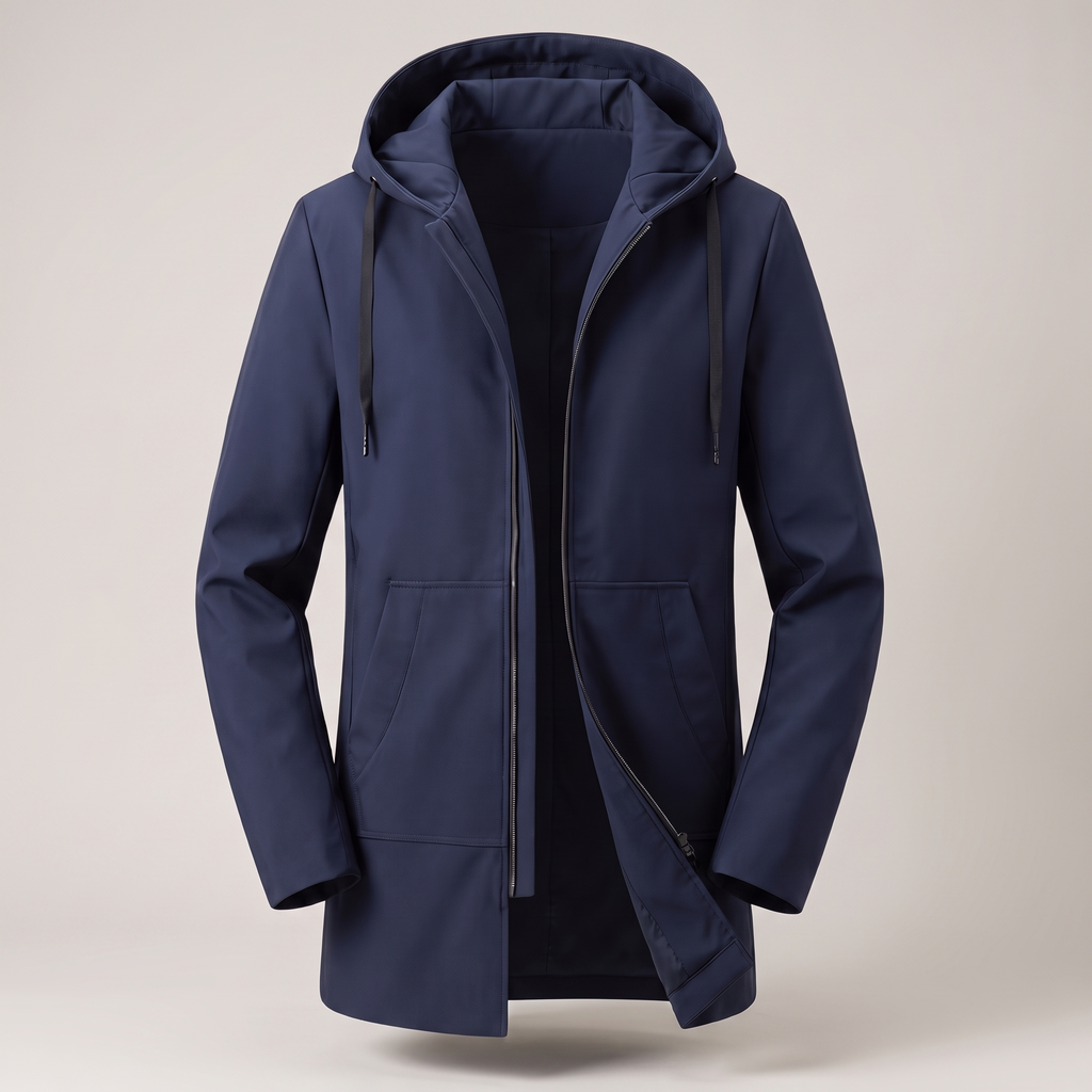 Herrenjacke mit Kapuze und praktischen Taschen - 5