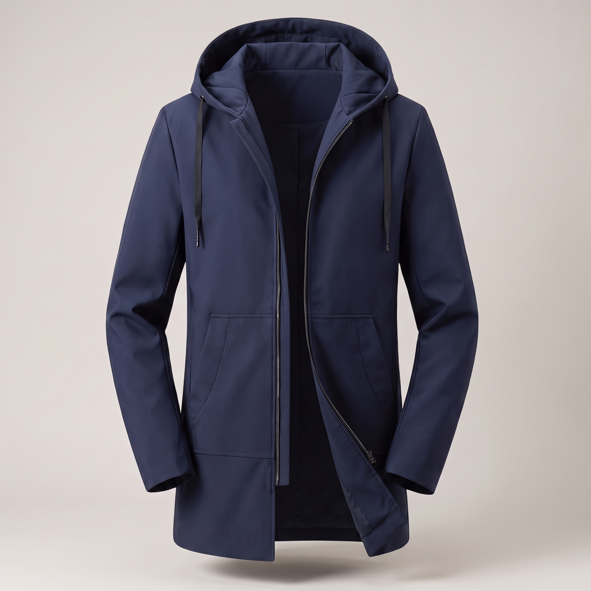 Herrenjacke mit Kapuze und praktischen Taschen - 5