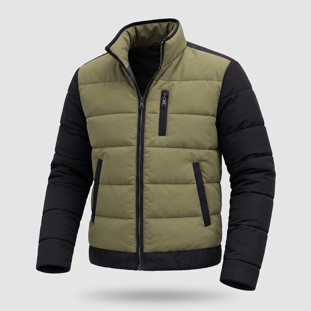 Herren Steppjacke mit Stehkragen und praktischer Brusttasche - 5