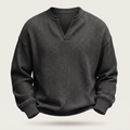 Herrenpullover mit V-Ausschnitt und strukturiertem Design - 5