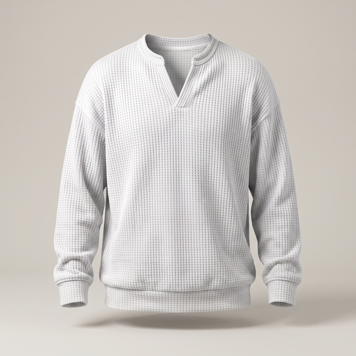 Herrenpullover mit V-Ausschnitt und strukturiertem Design - 8