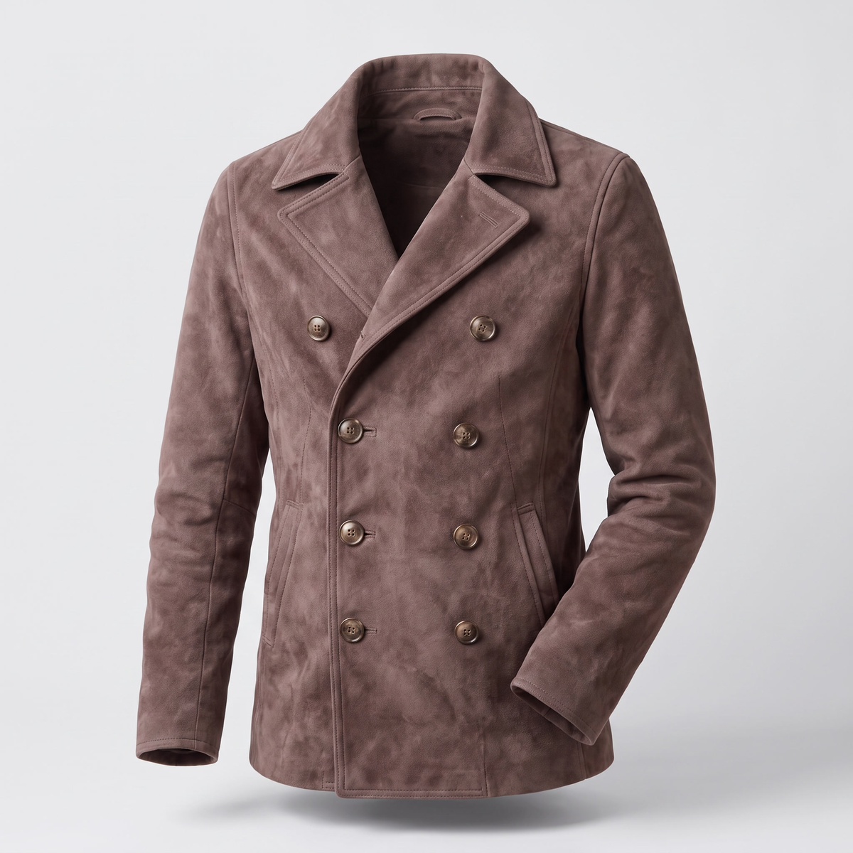 Herrenjacke mit doppelter Knopfleiste und modischem Revers - 6
