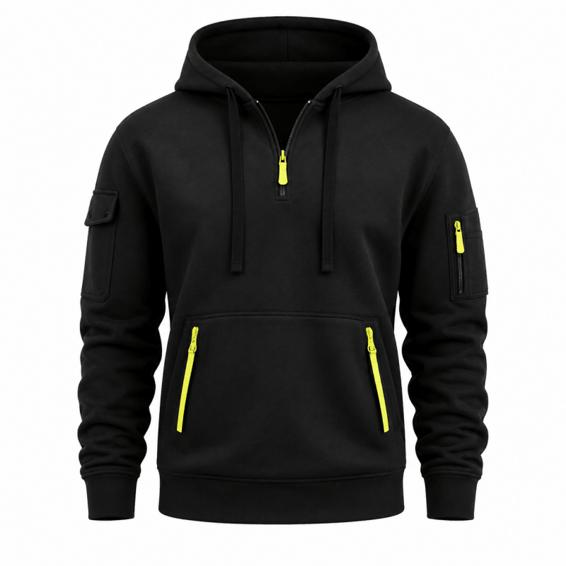 Herren Hoodie mit praktischen Taschen und verstellbarer Kapuze - 6