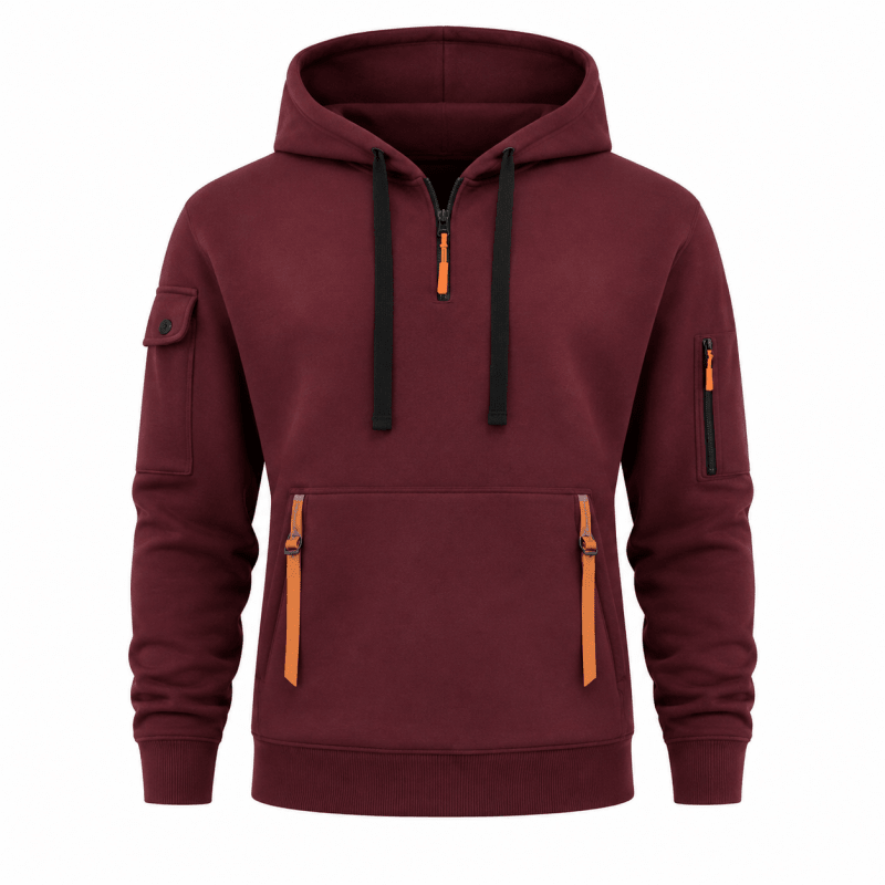 Herren Hoodie mit praktischen Taschen und verstellbarer Kapuze - 7