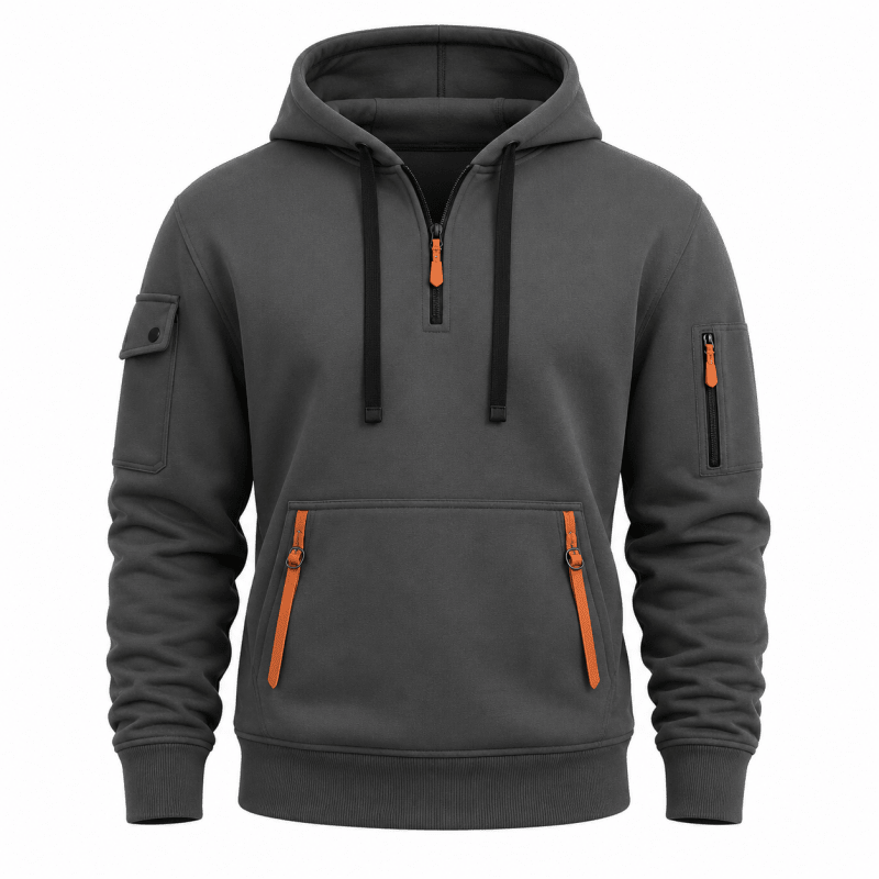 Herren Hoodie mit praktischen Taschen und verstellbarer Kapuze - 9