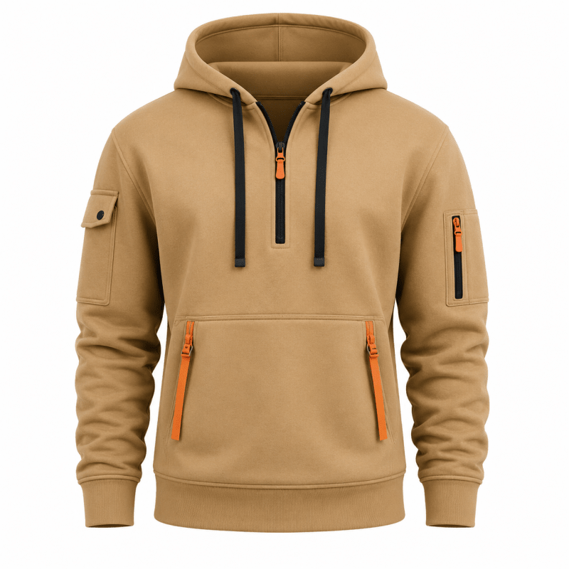 Herren Hoodie mit praktischen Taschen und verstellbarer Kapuze - 11