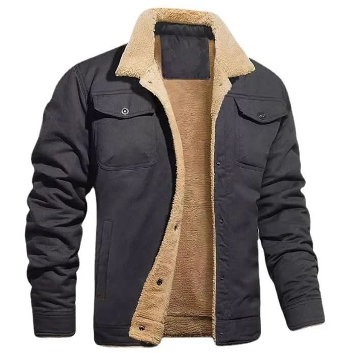 Herrenjacke mit klassischem Schnitt und praktischen Taschen - 1