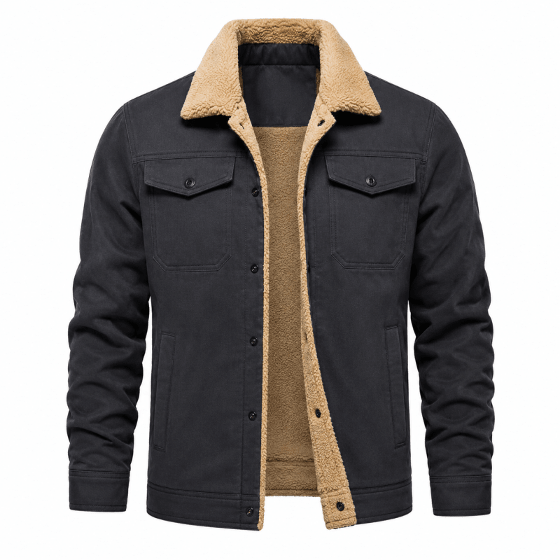Herrenjacke mit klassischem Schnitt und praktischen Taschen - 3