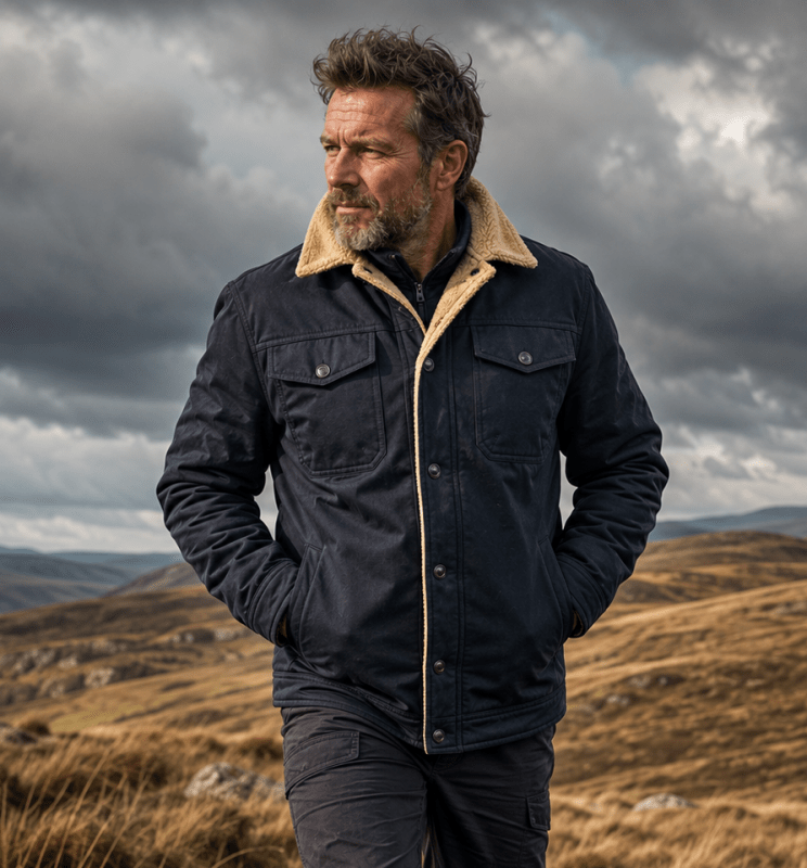 Herrenjacke mit klassischem Schnitt und praktischen Taschen - 4