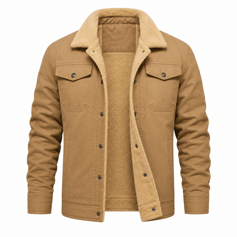 Herrenjacke mit klassischem Schnitt und praktischen Taschen - 5
