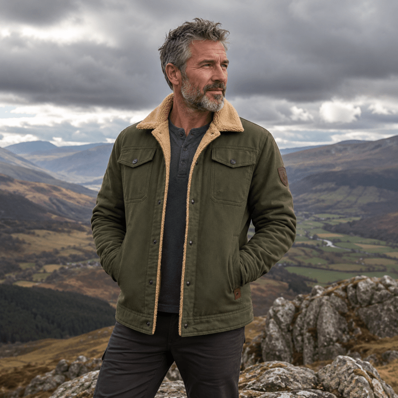 Herrenjacke mit klassischem Schnitt und praktischen Taschen - 6