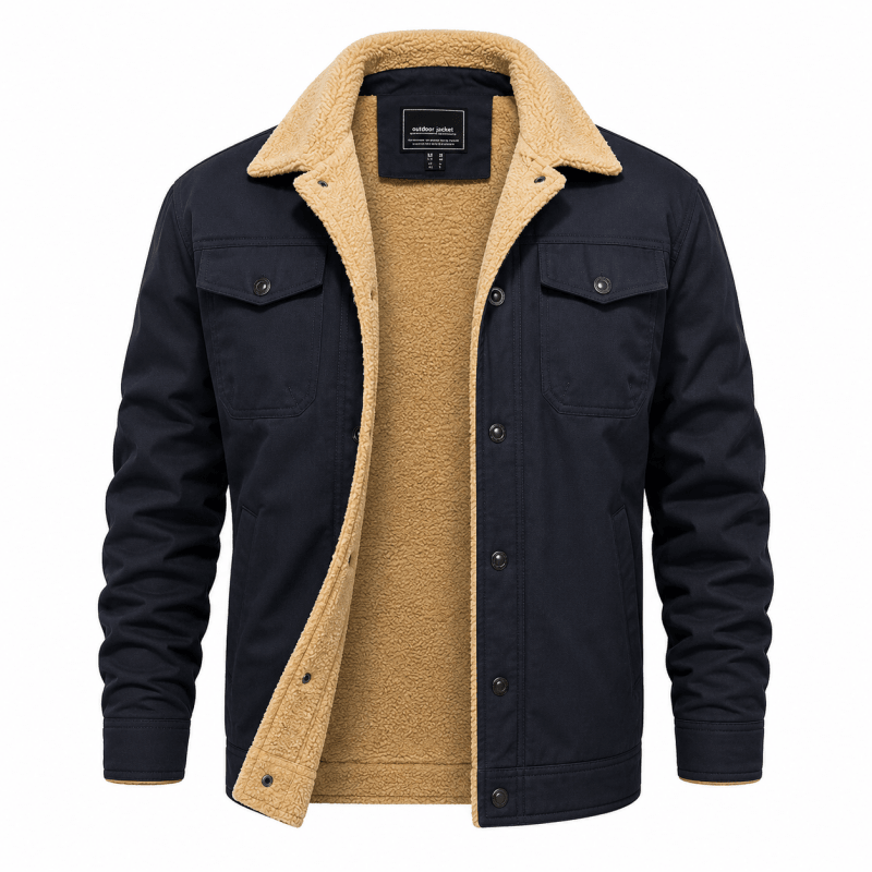 Herrenjacke mit klassischem Schnitt und praktischen Taschen - 7