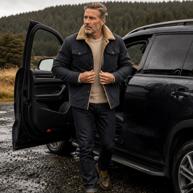 Herrenjacke mit klassischem Schnitt und praktischen Taschen - 8