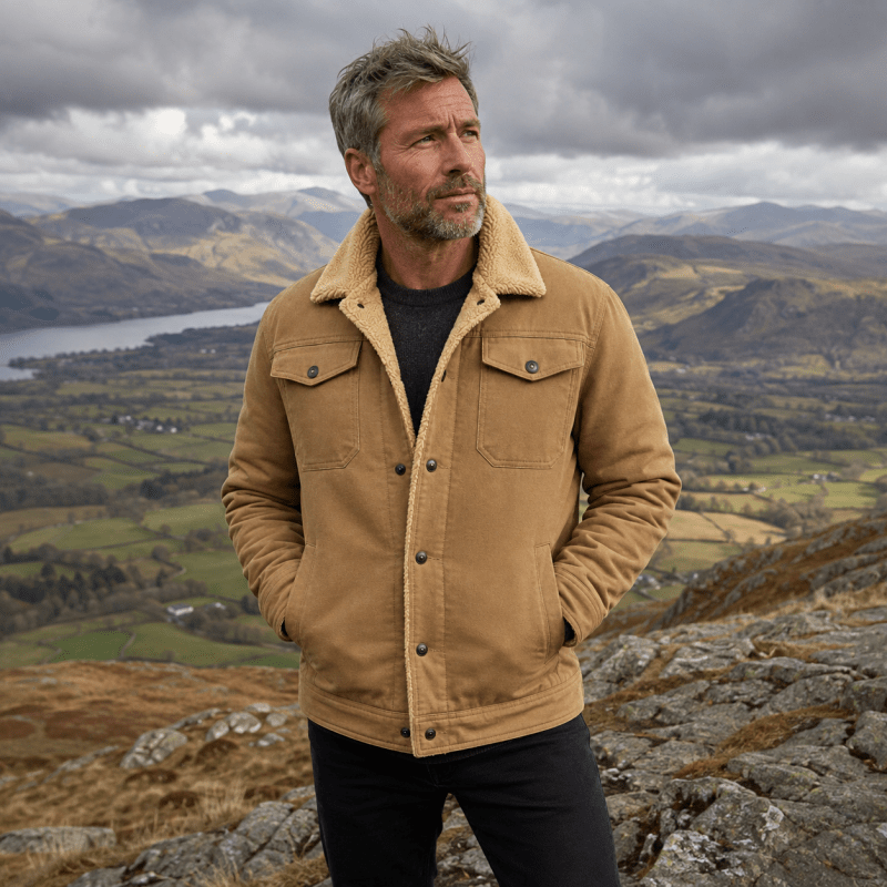 Herrenjacke mit klassischem Schnitt und praktischen Taschen - 10