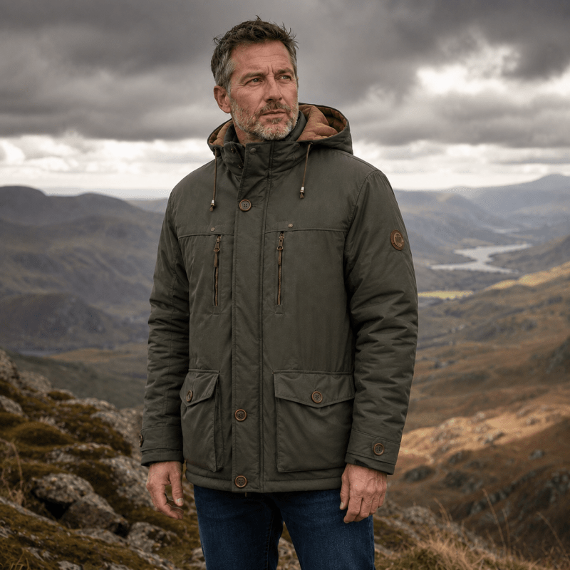 Herrenjacke mit Kapuze und praktischen Taschen - 2