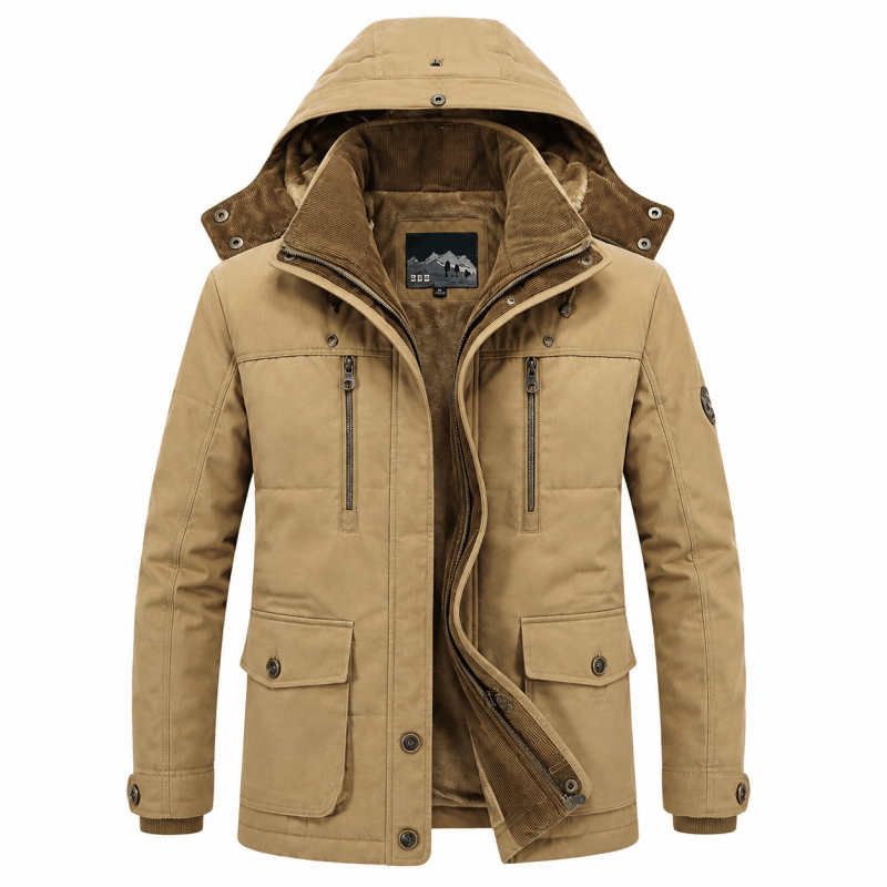 Herrenjacke mit Kapuze und praktischen Taschen - 3