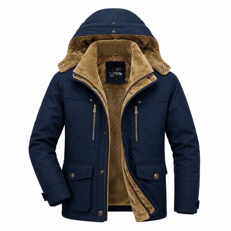 Herrenjacke mit Kapuze und praktischen Taschen - 6