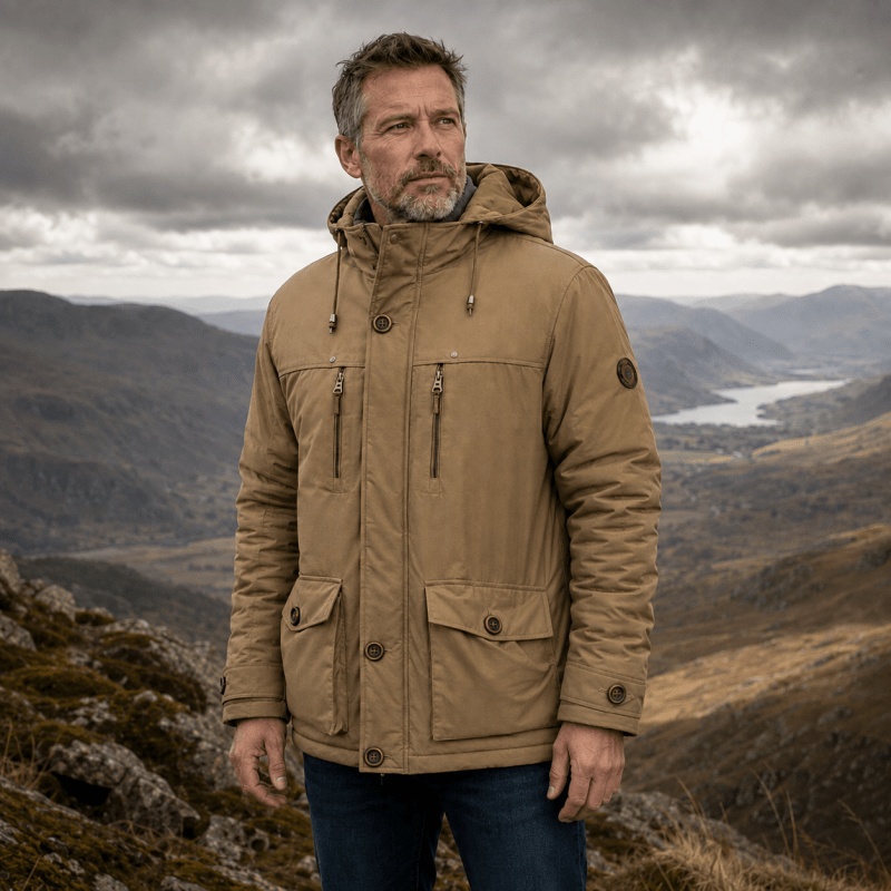 Herrenjacke mit Kapuze und praktischen Taschen - 7