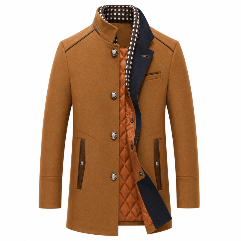Herrenjacke mit modernem Schnitt und abnehmbarem Kragen - 6