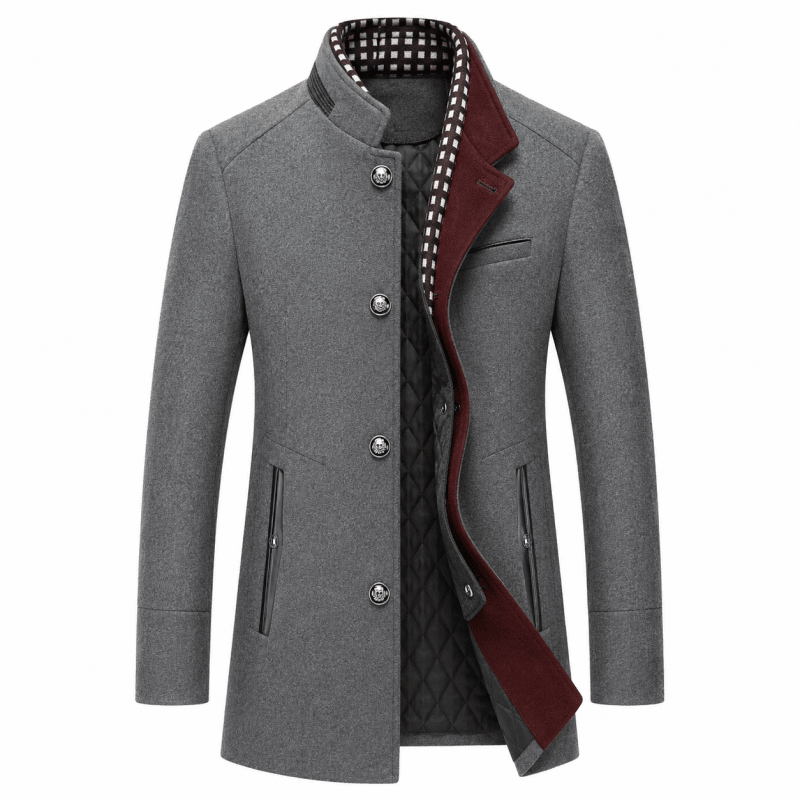 Herrenjacke mit modernem Schnitt und abnehmbarem Kragen - 7